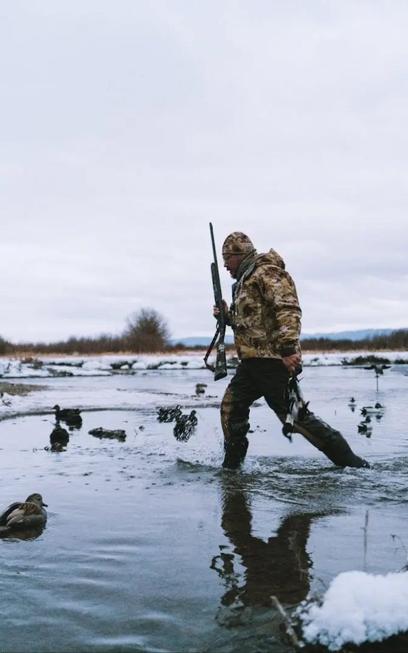 Bunch of guys Waterfowl hunting in the marsh | SITKA Gear
