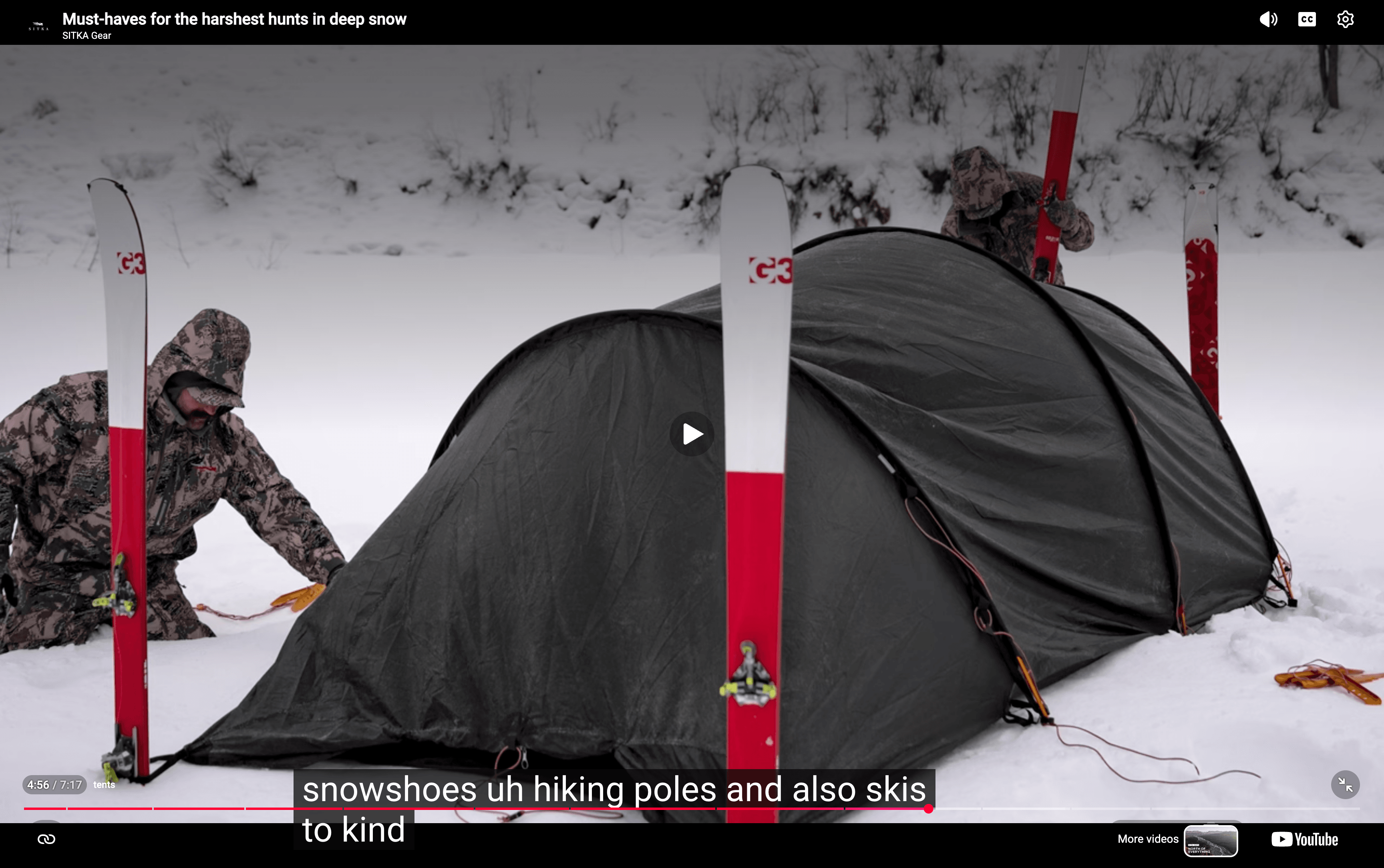 Snow Tenting Big Game